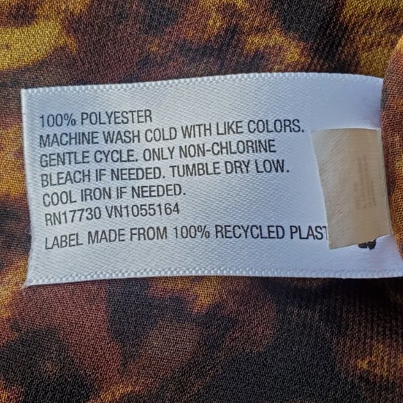 Merona Women’s Sheer Leopard Print Blouse XXL Brown - Picture 8 of 8